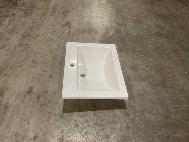 Allibert 60cm plan polybeton 1 vasque blanc 813874 wasbak - afbeelding 42 van  43
