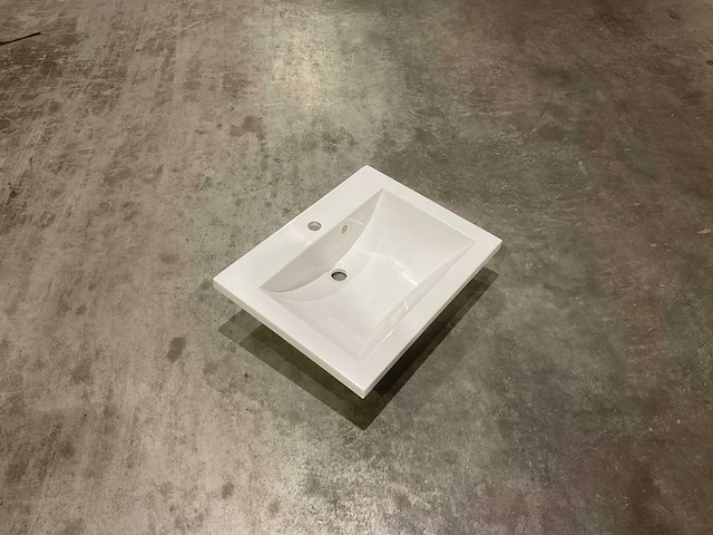 Allibert 60cm plan polybeton 1 vasque blanc 813874 wasbak - afbeelding 43 van  43