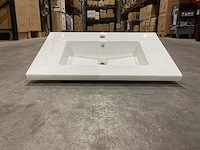Allibert 70cm plan ceramique carre 1v 70 blanc 818270 wastafels 25 stuks - afbeelding 12 van  43