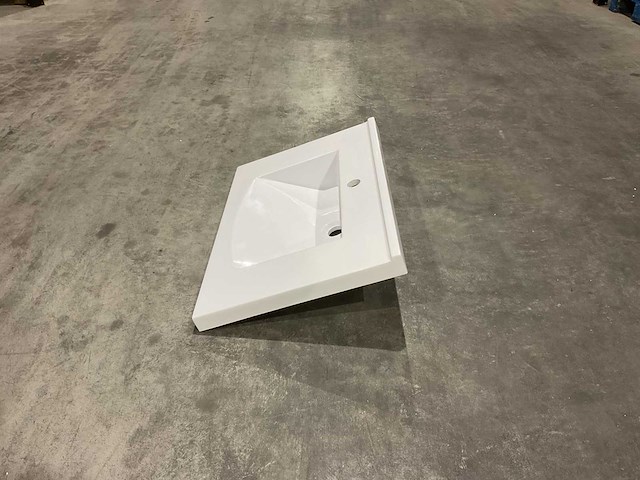 Allibert 70cm plan polybeton 1 vasque blanc 813873 wasbak - afbeelding 2 van  38