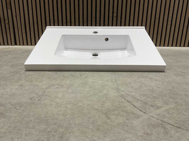 Allibert 70cm plan polybeton 1 vasque blanc 813873 wasbak - afbeelding 11 van  38