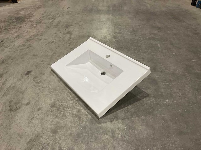 Allibert 70cm plan polybeton 1 vasque blanc 813873 wasbak - afbeelding 3 van  38