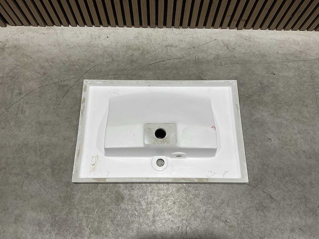 Allibert 70cm plan polybeton 1 vasque blanc 813873 wasbak - afbeelding 9 van  38