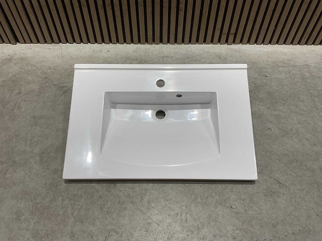 Allibert 70cm plan polybeton 1 vasque blanc 813873 wasbak - afbeelding 10 van  38