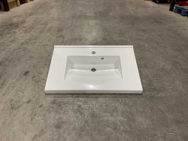 Allibert 70cm plan polybeton 1 vasque blanc 813873 wasbak - afbeelding 1 van  38