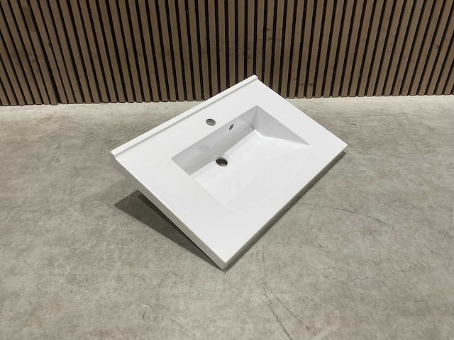 Allibert 70cm plan polybeton 1 vasque blanc 813873 wasbak - afbeelding 14 van  38