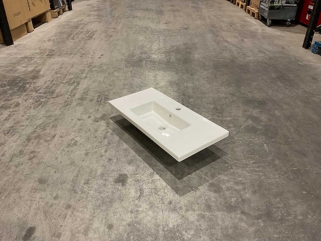 Allibert 80 cm plan ceram fit 1v blanc 820486 wasbak - afbeelding 2 van  31