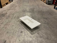 Allibert 80 cm plan ceram fit 1v blanc 820486 wasbak - afbeelding 2 van  31