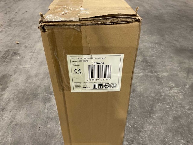 Allibert 80 cm plan ceram fit 1v blanc 820486 wasbak - afbeelding 6 van  31