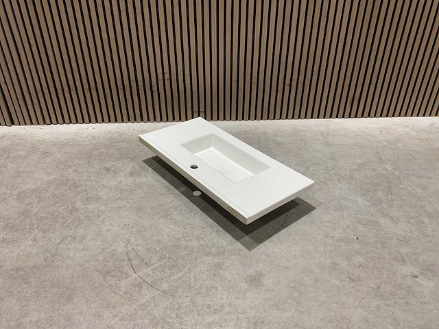 Allibert 80 cm plan ceram fit 1v blanc 820486 wasbak - afbeelding 14 van  31