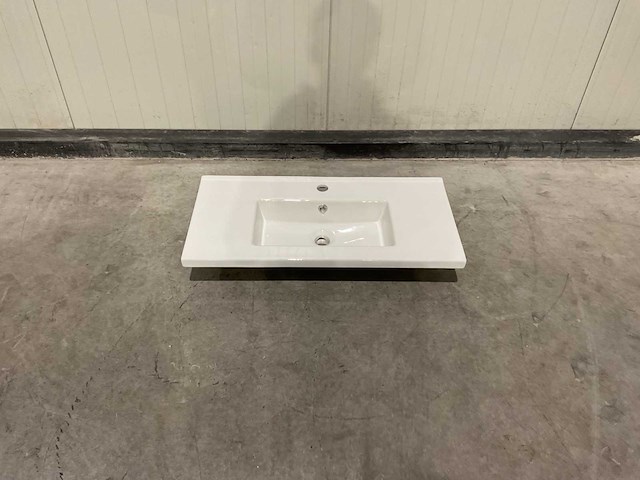 Allibert 80 cm plan ceram fit 1v blanc 820486 wasbak - afbeelding 19 van  31