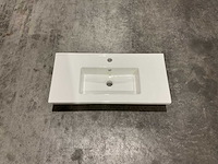 Allibert 80 cm plan ceram fit 1v blanc 820486 wasbak - afbeelding 12 van  31