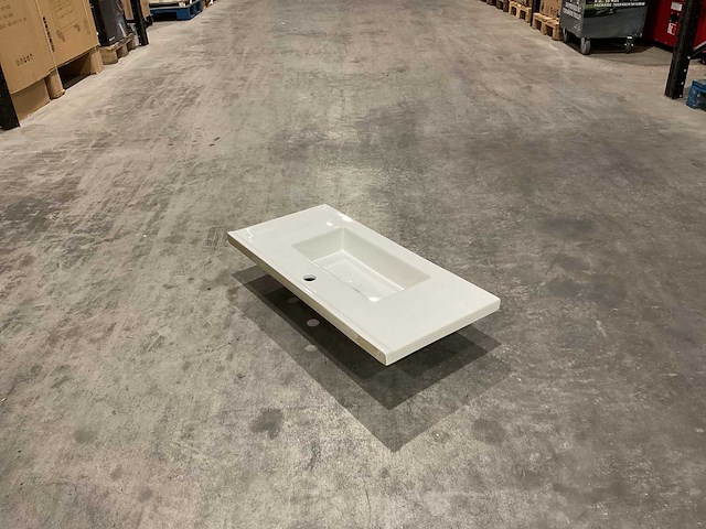 Allibert 80 cm plan ceram fit 1v blanc 820486 wasbak - afbeelding 28 van  31