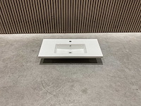 Allibert 80 cm plan ceram fit 1v blanc 820486 wasbak - afbeelding 8 van  36