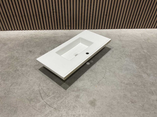 Allibert 80 cm plan ceram fit 1v blanc 820486 wasbak - afbeelding 16 van  36