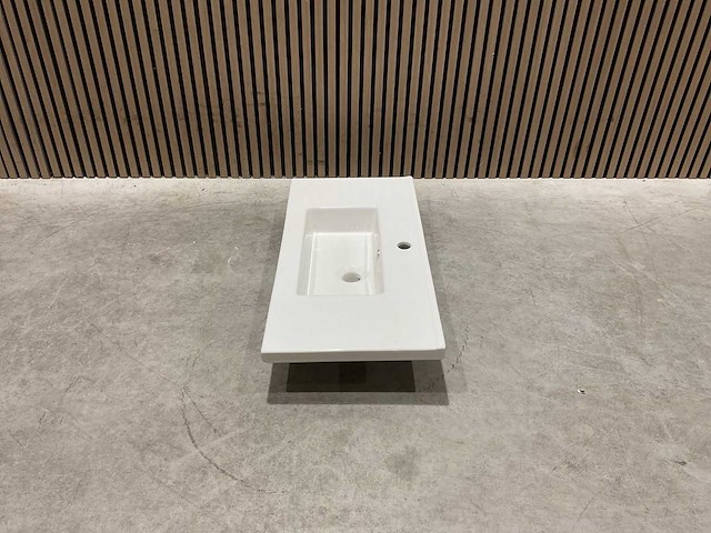Allibert 80 cm plan ceram fit 1v blanc 820486 wasbak - afbeelding 17 van  36