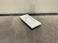 Allibert 80 cm plan ceram fit 1v blanc 820486 wasbak - afbeelding 25 van  36