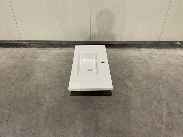 Allibert 80 cm plan ceram fit 1v blanc 820486 wasbak - afbeelding 28 van  36