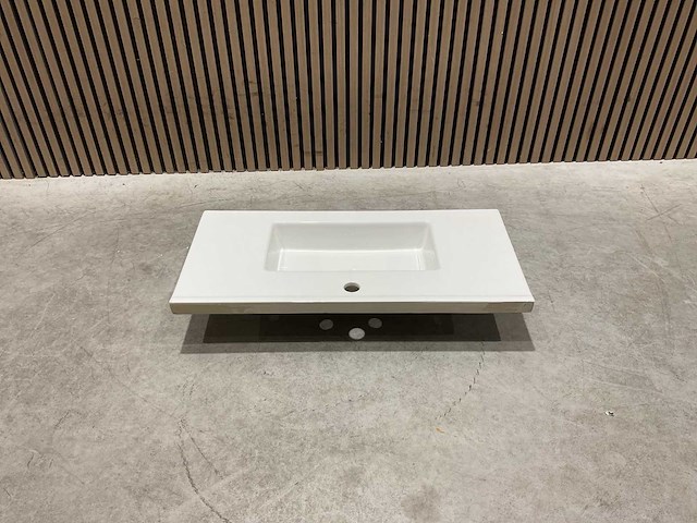 Allibert 80 cm plan ceram fit 1v blanc 820486 wasbak - afbeelding 15 van  34
