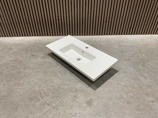 Allibert 80 cm plan ceram fit 1v blanc 820486 wasbak - afbeelding 18 van  34