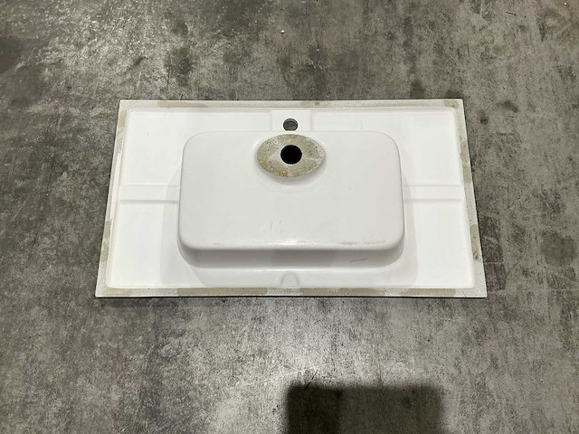Allibert 80 cm polybeton basin 1 tank 826718 wasbak - afbeelding 3 van  34
