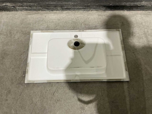 Allibert 80 cm polybeton basin 1 tank 826718 wasbak - afbeelding 28 van  34