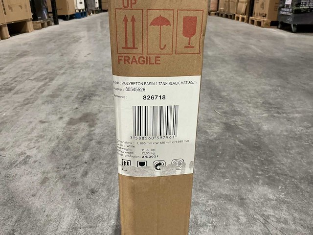 Allibert 80 cm polybeton basin 1 tank 826718 wasbak - afbeelding 13 van  34