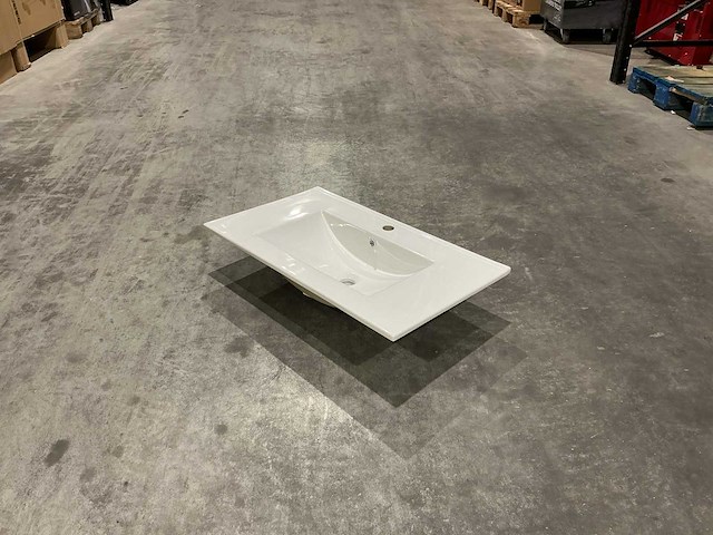 Allibert 80cm plan ceram 1 vasque blanc 824872 wasbak - afbeelding 2 van  35