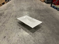 Allibert 80cm plan ceram 1 vasque blanc 824872 wasbak - afbeelding 2 van  35