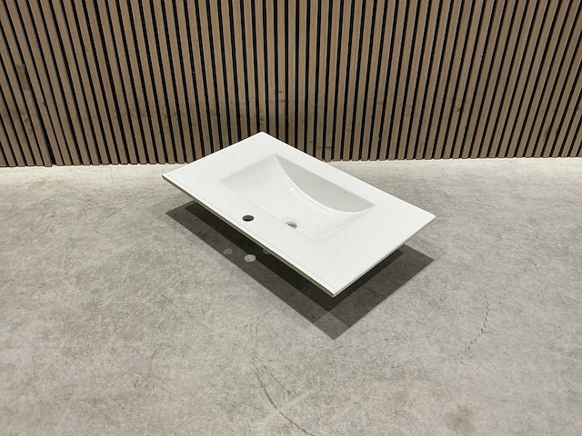 Allibert 80cm plan ceram 1 vasque blanc 824872 wasbak - afbeelding 13 van  35