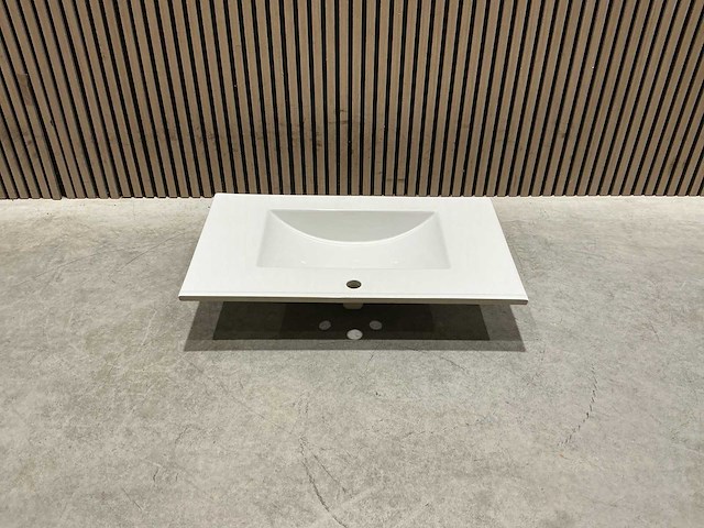 Allibert 80cm plan ceram 1 vasque blanc 824872 wasbak - afbeelding 14 van  35