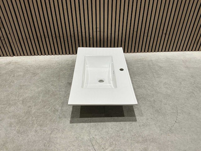 Allibert 80cm plan ceram 1 vasque blanc 824872 wasbak - afbeelding 16 van  35