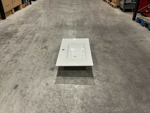 Allibert 80cm plan ceram 1 vasque blanc 824872 wasbak - afbeelding 31 van  35