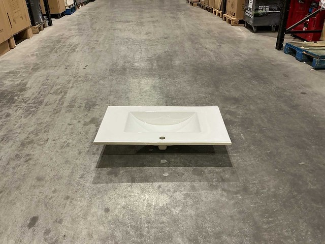 Allibert 80cm plan ceram 1 vasque blanc 824872 wasbak - afbeelding 33 van  35