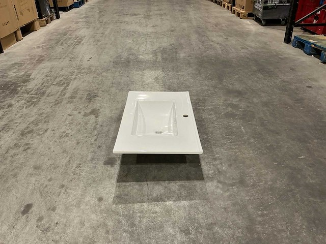 Allibert 80cm plan ceram 1 vasque blanc 824872 wasbak - afbeelding 35 van  35