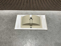 Allibert 80cm plan ceram 1 vasque blanc 824872 wasbak - afbeelding 7 van  35