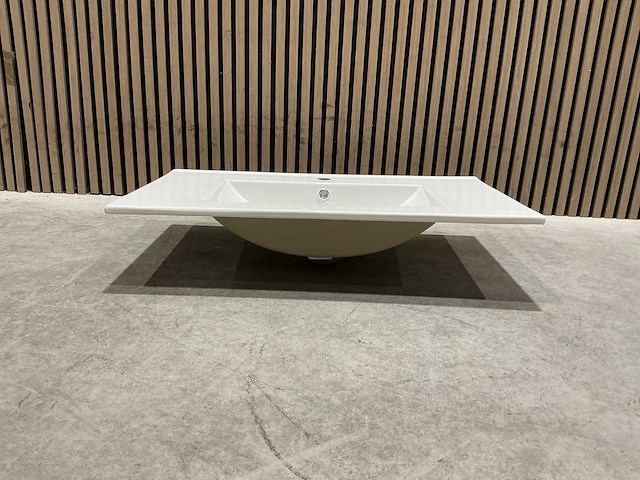 Allibert 80cm plan ceram 1 vasque blanc 824872 wasbak - afbeelding 8 van  35