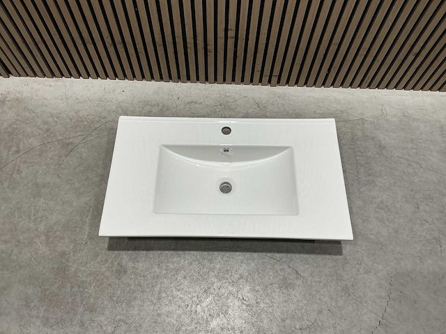 Allibert 80cm plan ceram 1 vasque blanc 824872 wasbak - afbeelding 9 van  35