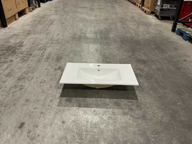 Allibert 80cm plan ceram 1 vasque blanc 824872 wasbak - afbeelding 1 van  35