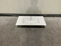 Allibert 80cm plan ceram 1 vasque blanc 824872 wasbak - afbeelding 18 van  35