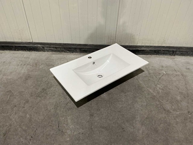 Allibert 80cm plan ceram 1 vasque blanc 824872 wasbak - afbeelding 21 van  35