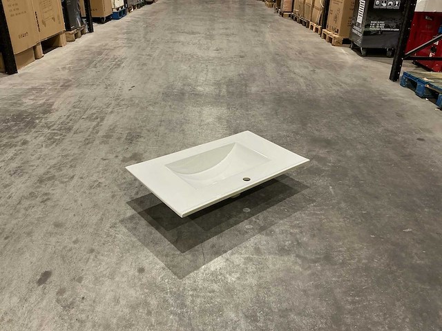 Allibert 80cm plan ceram 1 vasque blanc 824872 wasbak - afbeelding 34 van  35