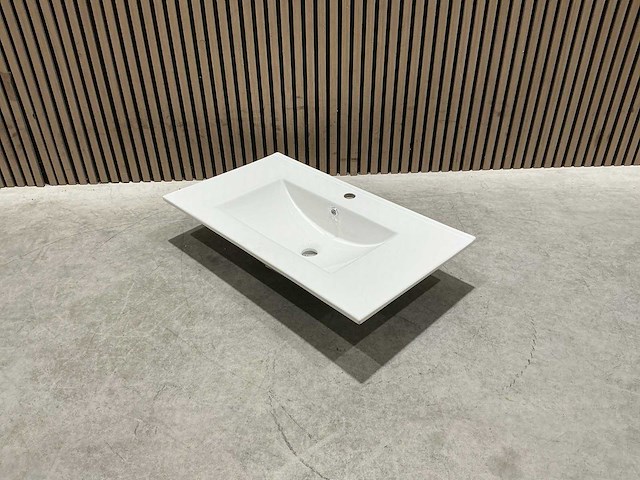 Allibert 80cm plan ceram 1 vasque blanc 824872 wasbak - afbeelding 8 van  22