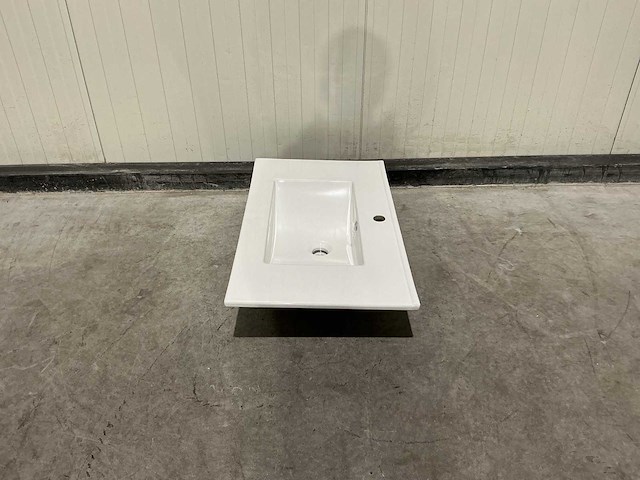 Allibert 80cm plan ceram 1 vasque blanc 824872 wasbak - afbeelding 17 van  22