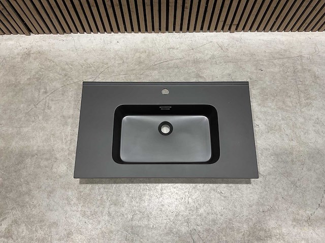 Allibert 81cm plan polybeton noir mat 827780 wasbak - afbeelding 9 van  34