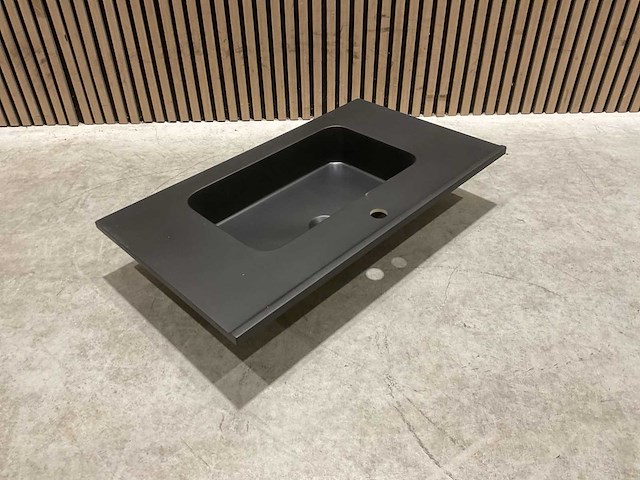 Allibert 81cm plan polybeton noir mat 827780 wasbak - afbeelding 15 van  34