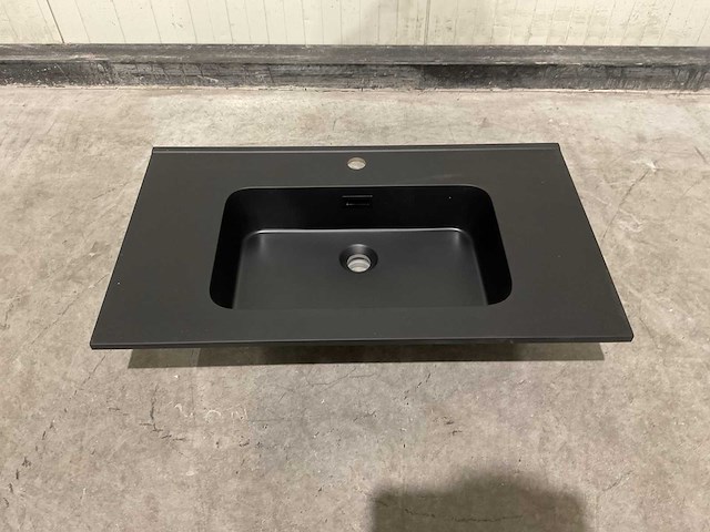 Allibert 81cm plan polybeton noir mat 827780 wasbak - afbeelding 20 van  34