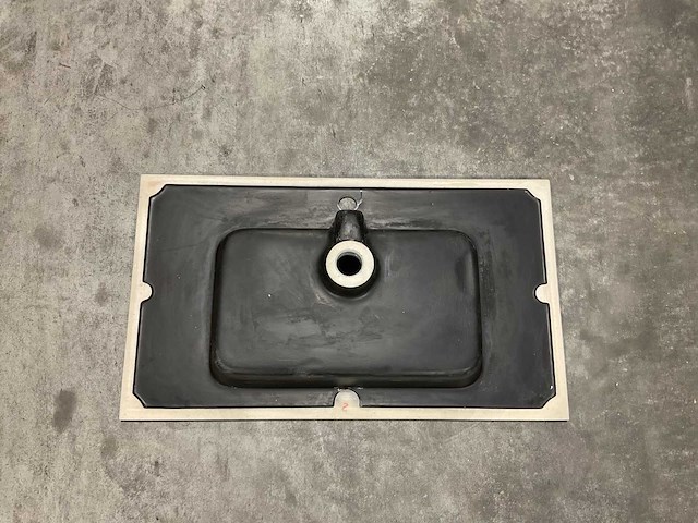 Allibert 81cm plan polybeton noir mat 827780 wasbak - afbeelding 3 van  34