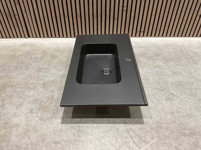 Allibert 81cm plan polybeton noir mat 827780 wasbak - afbeelding 14 van  34