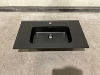 Allibert 81cm plan polybeton noir mat 827780 wasbak - afbeelding 18 van  34